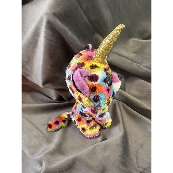 Ty Beanie Boos 6" Giselle the Leopard Unicorn 2021 Bean Bag Plush No Tag - Picture 5 of 9